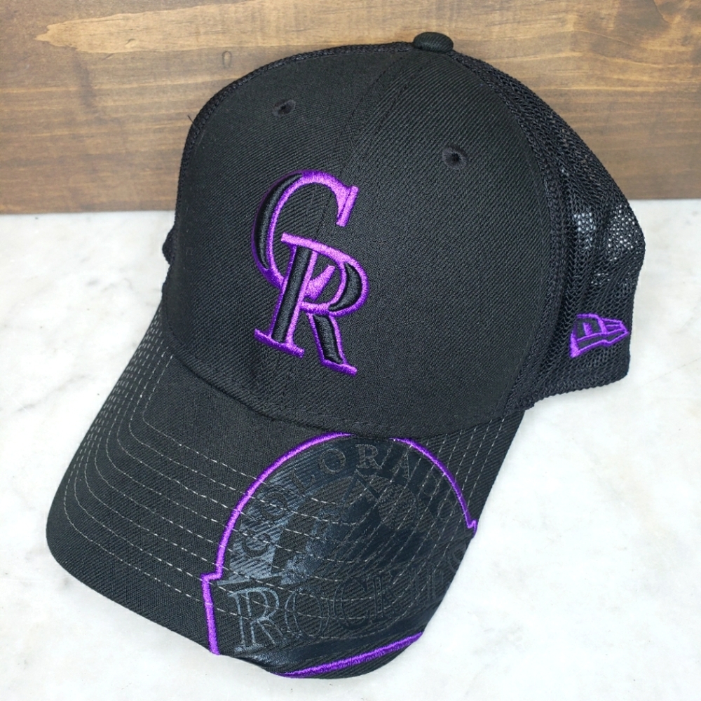 New Era Colorado Rockies baseball fitted mesh back hat size medium/large